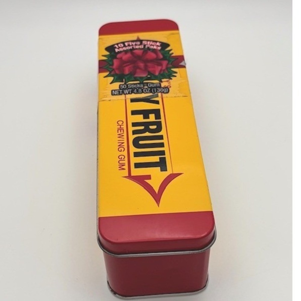 Vintage Wrigleys Juicy Fruit Gum Tin Holiday Limited Edition Collectible Red Bow - Picture 2 of 6